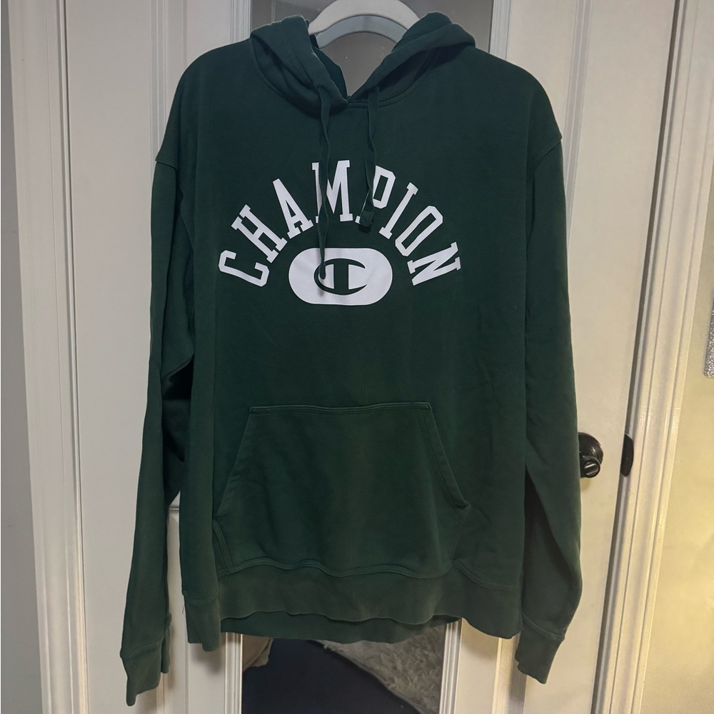 Men’s army green champion hoodie